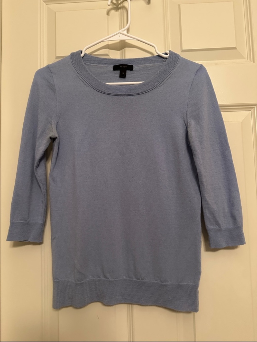 J. Crew Powder Blue Scoop-Neck Lightweight Sweater